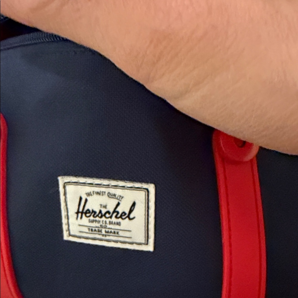 Herschel Supply Company Camo and Navy Backpack with Red Accents NEW - Picture 6 of 12